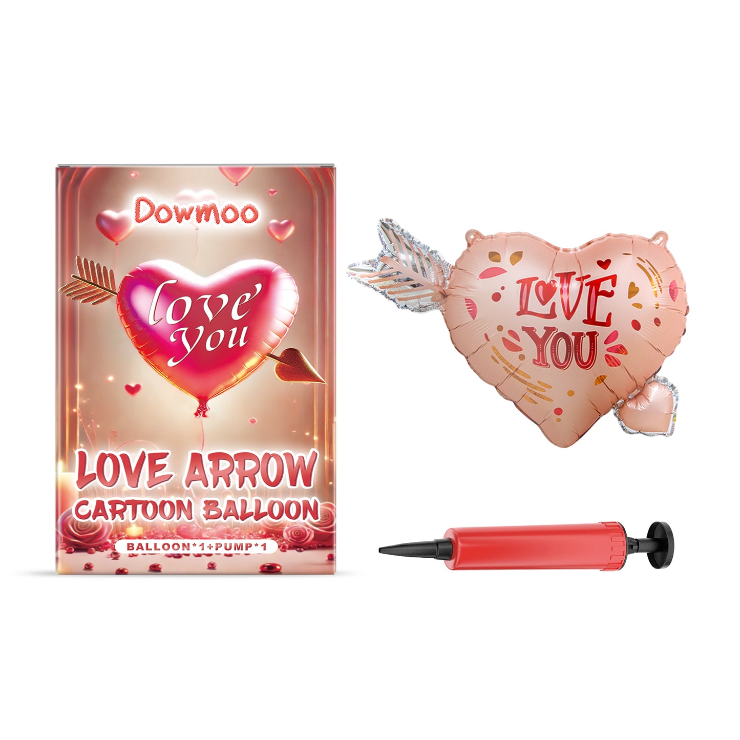 Dowmoo Romantic Balloon Garland Kit - Valentine's Day Proposal, Wedding, Anniversary, Birthday Party Decorations
