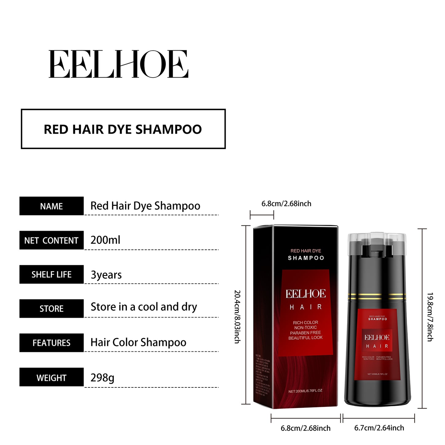 EELHOE Plant-Based Color-Depositing Shampoo