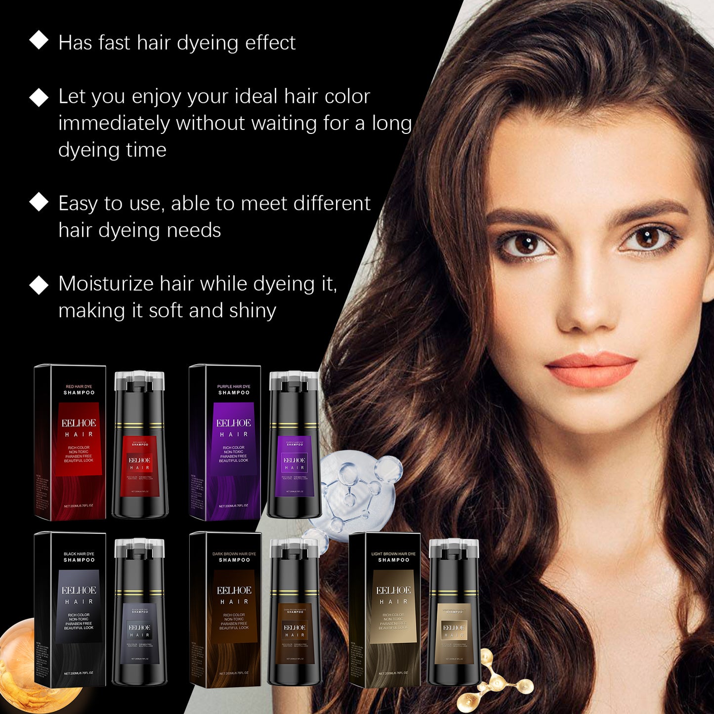 EELHOE Plant-Based Color-Depositing Shampoo