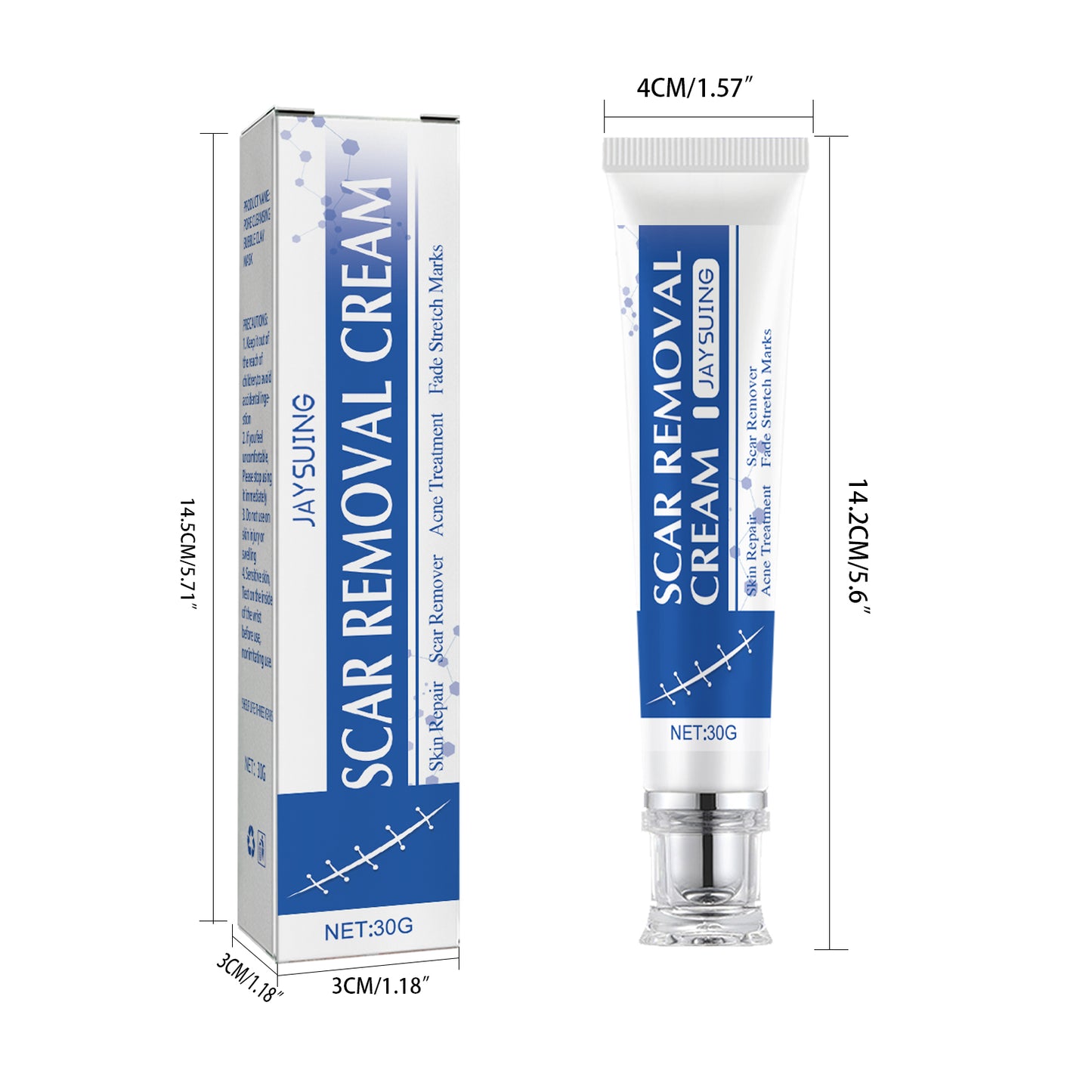 JAYSUING Scar Cream with Aloe Vera Extract - Visibly Reduces Appearance of Scars, Moisturizes & Soothes Skin