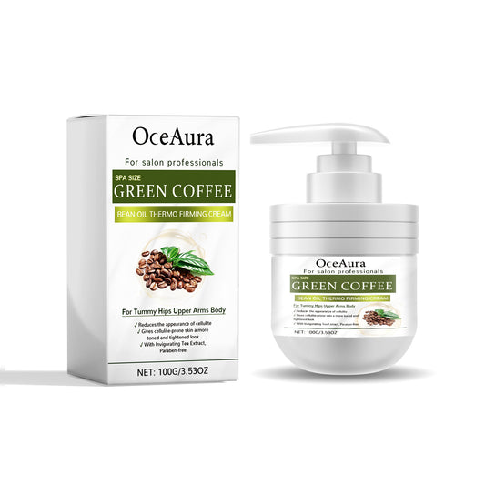 OceAura Green Coffee Bean Oil Firming Cream - Intensely Hydrating, Tightening & Smoothing Body Lotion for Soft, Supple Skin