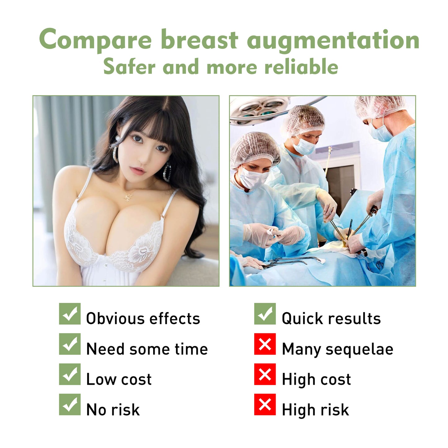 OUHOE Firming & Smoothing Bust Cream - Hydrating Body Cream for Chest Area, Temporary Tightening Feel, with Papaya Extract