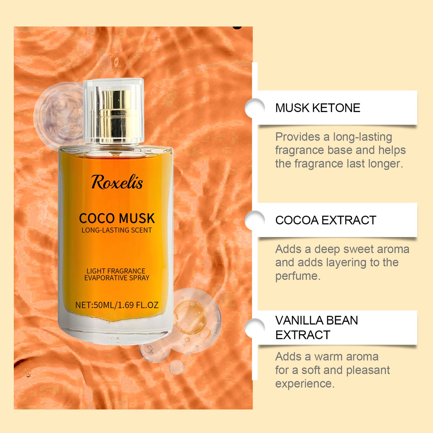 Roxelis Signature Men's Cologne - Woody Cocoa Scent, Long-Lasting Fragrance, Day to Night Wear