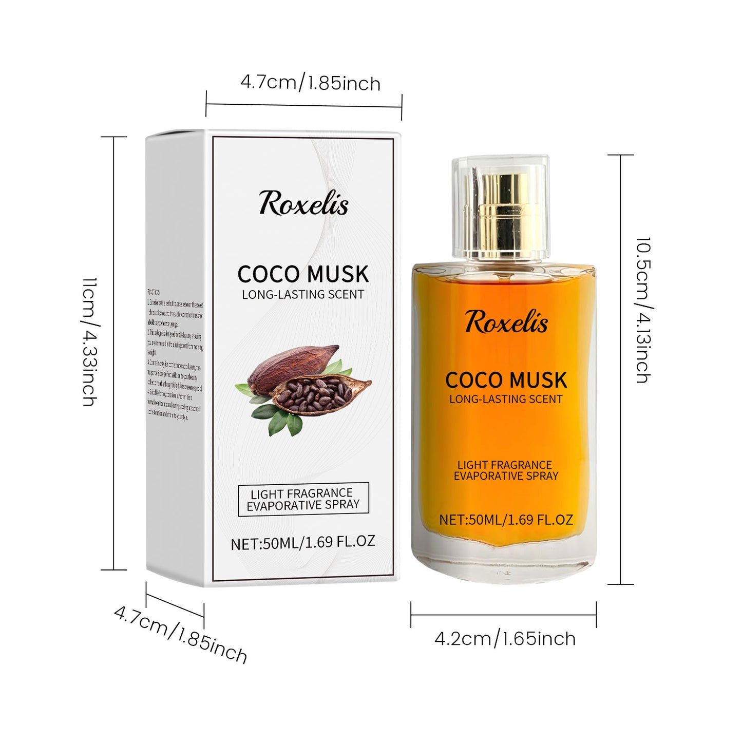 Roxelis Signature Men's Cologne - Woody Cocoa Scent, Long-Lasting Fragrance, Day to Night Wear