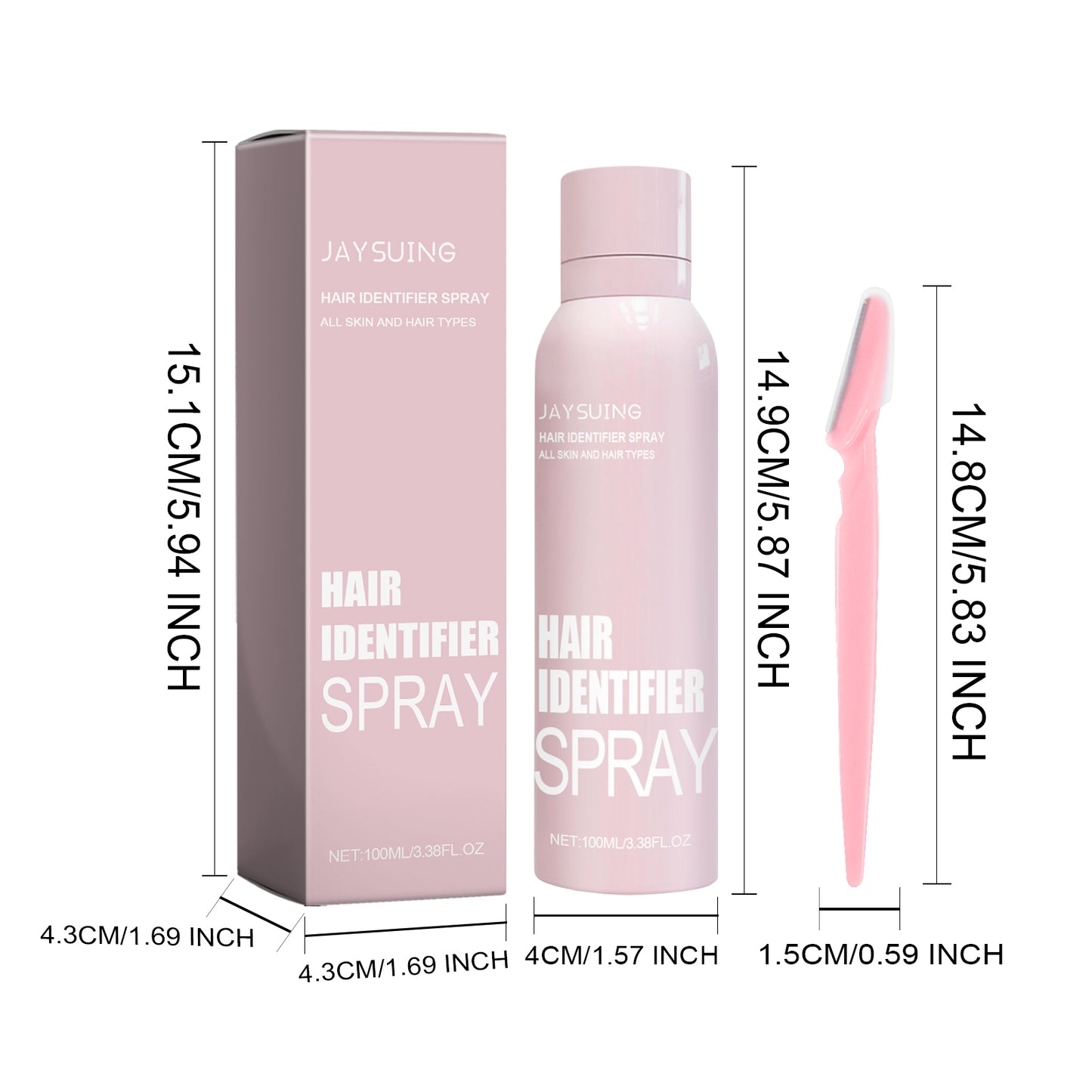 Jaysuing Facial Hair Minimizing Spray - Plant-Based Formula, Helps Soften & Reduce Appearance of Fine Hair, Gentle on Skin
