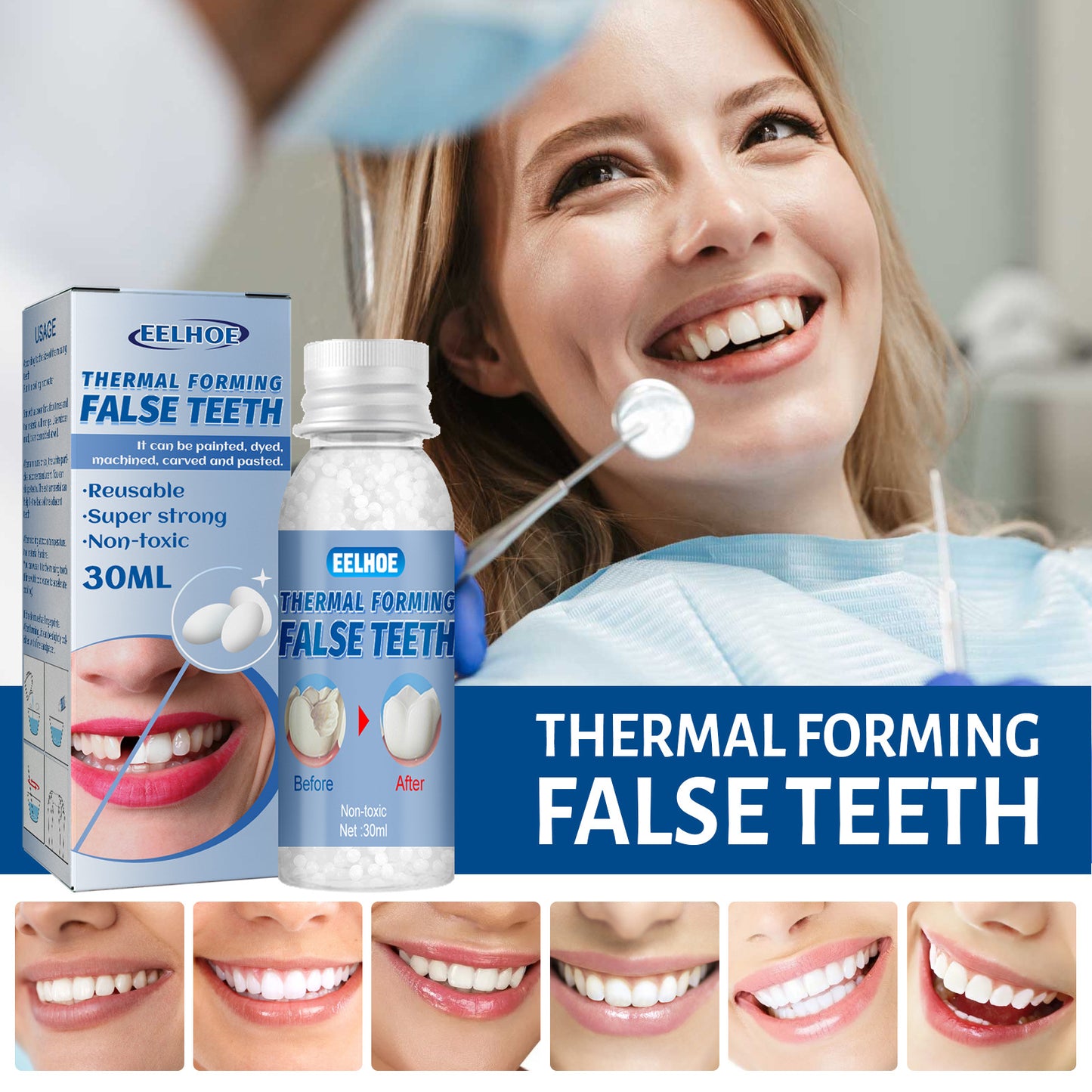 EELHOE Moldable Temporary Dental Filling Gel (30ml)